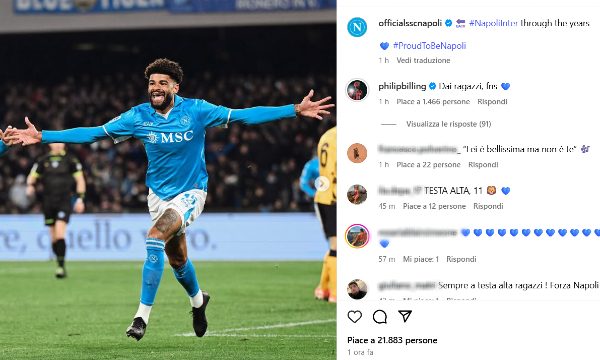 Messaggio di Billing prima di Napoli-Inter